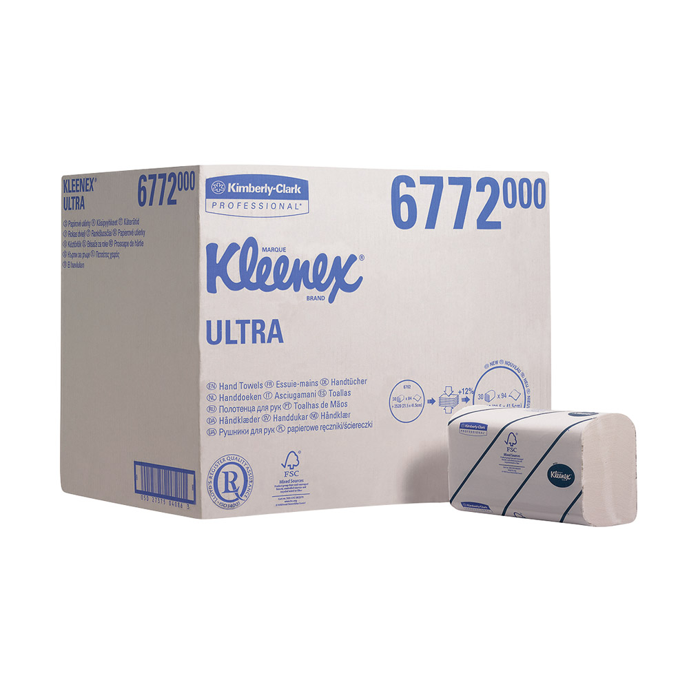 Kleenex ultra wit handdoek 2lg 21,5x41,5