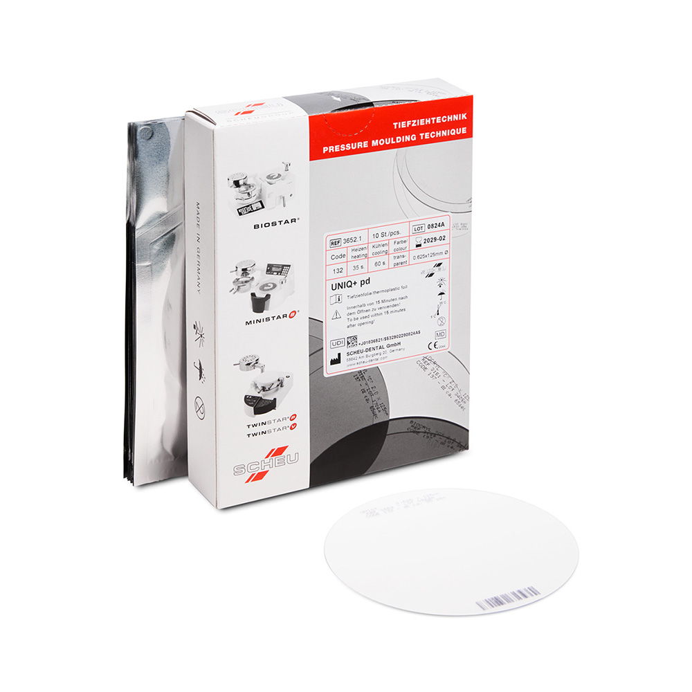 UNIQ+ pd thermovormfolie 125 x 0,75 mm, 100 stuks