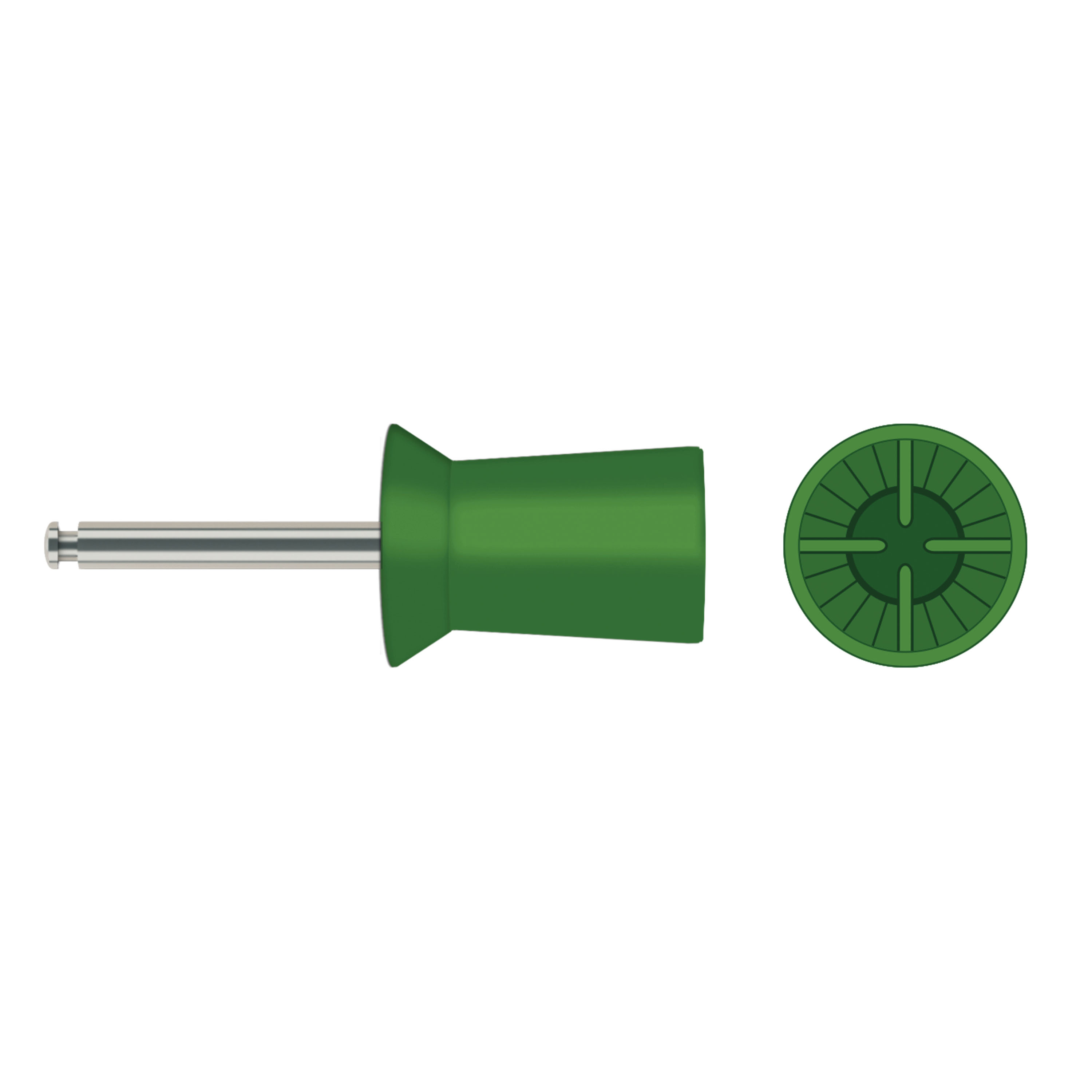 Prophy-Cup Latch-Type 9011 waldgrün, 30 stuks