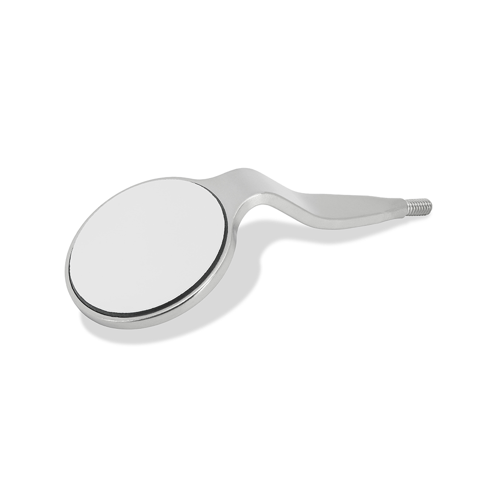 Mondspiegel MEGAduo Rhodium 4 vlak SS, 6 stuks