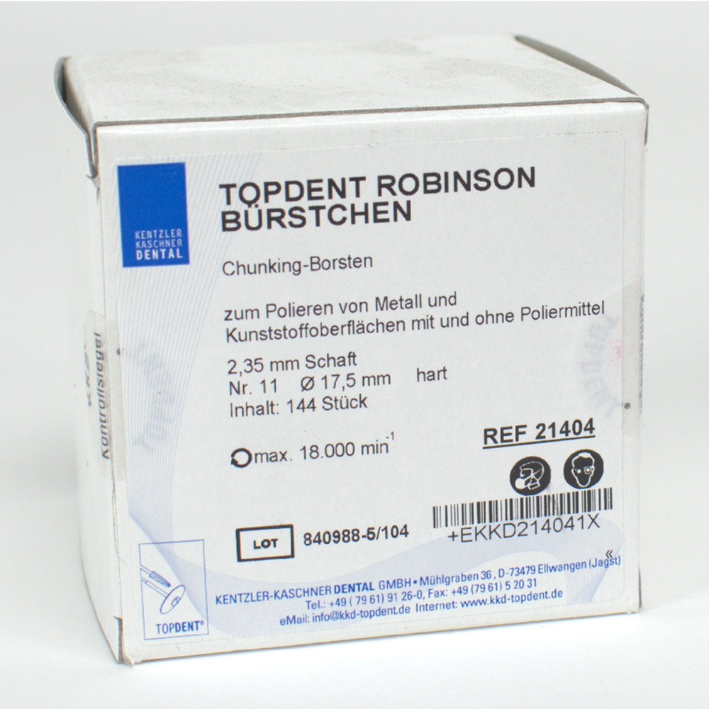 Robinson-borstels handstuk nr. 11 hard, 144 stuks