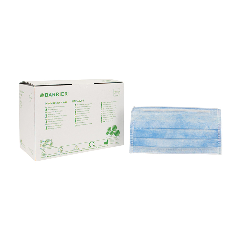 Barrier OP-Masker Standard blauw Band, 60 stuks