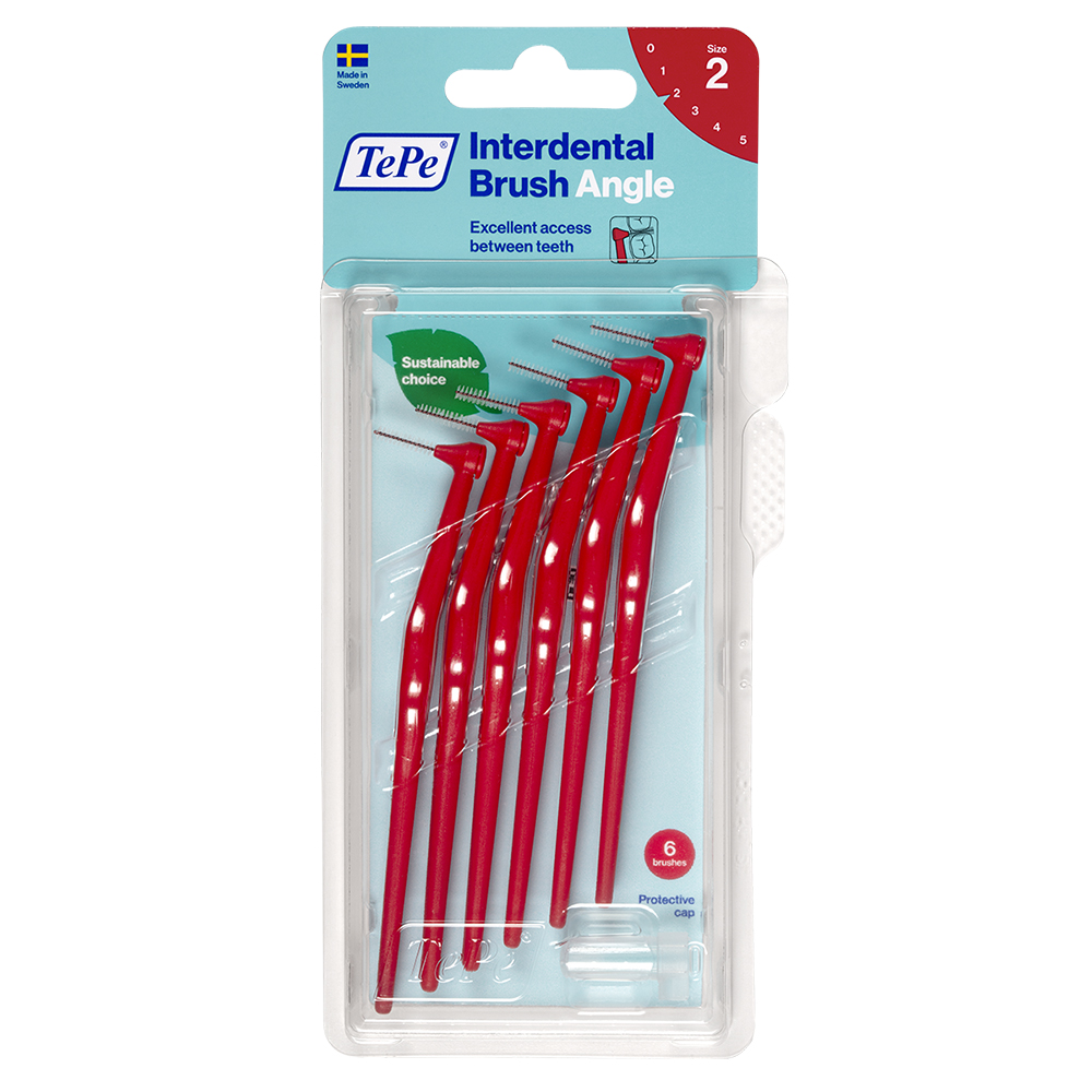 TePe Angle rood 0,5mm, 6 stuks