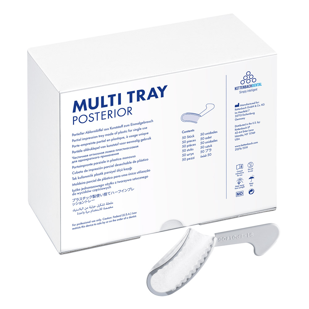 Multi Tray Afdruklepel posterior, 50 stuks