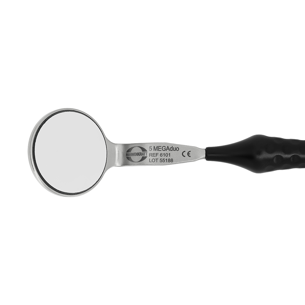 Mondspiegel MEGAduo Rhodium 5 plan SS, 6 stuk
