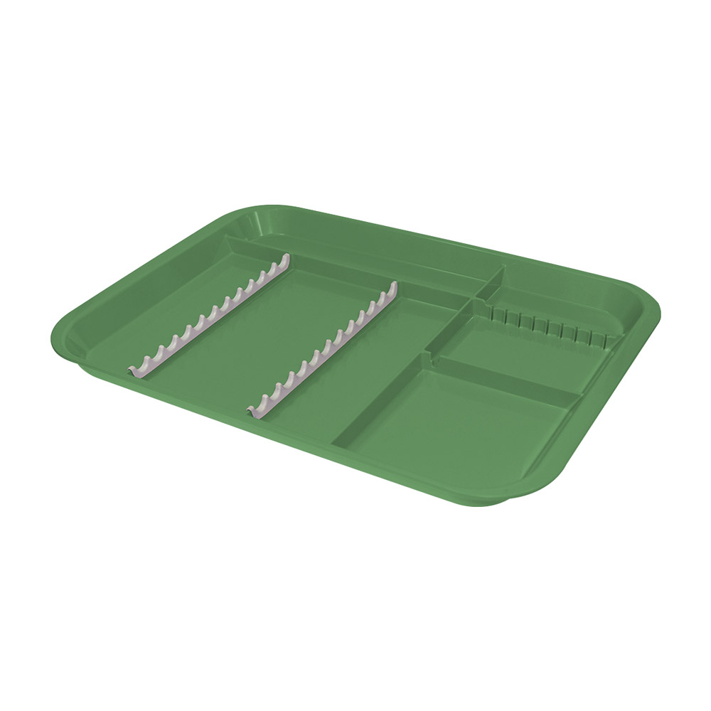 Behandeltray met groene indeling, stuk