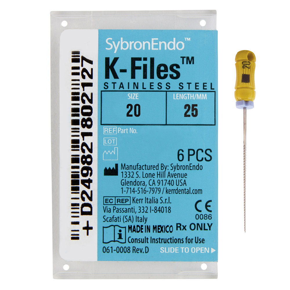 K-Vijlen 020 25 mm, 6 stuks