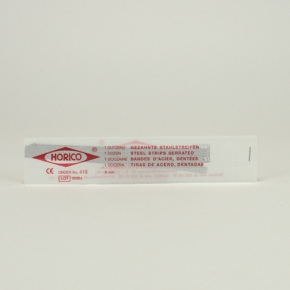 Stalen strip getand 6 mm, 12 stuks
