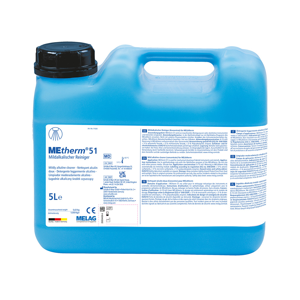 MEtherm 51 mild-alkalische reiniger, jerrycan van 5 l