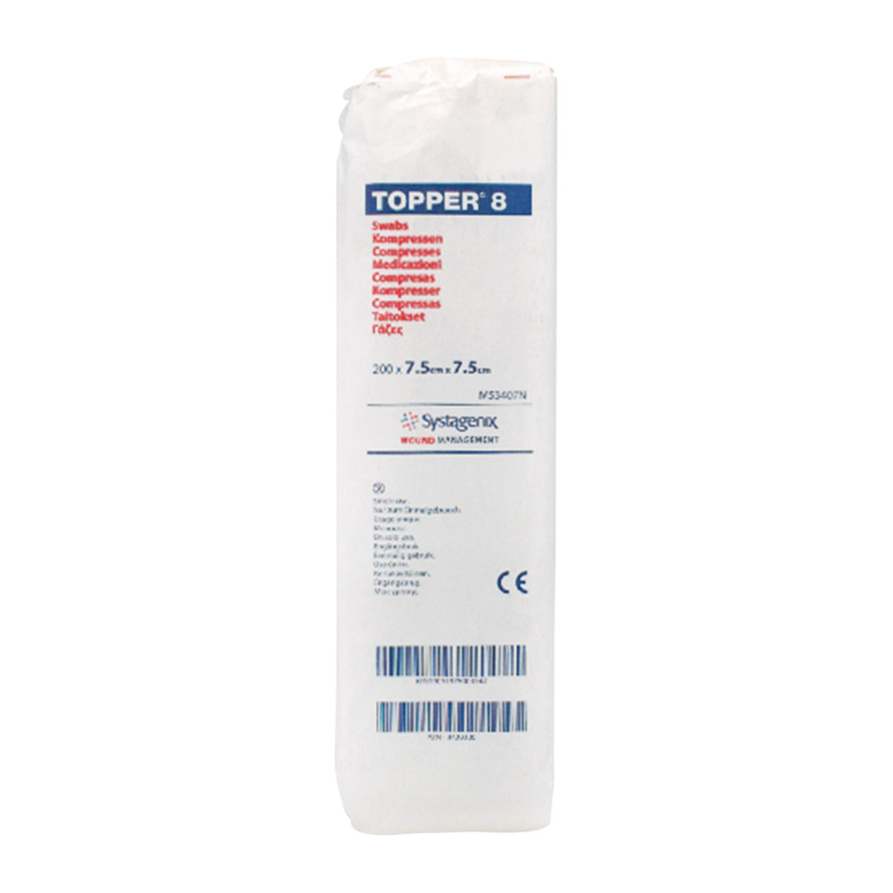 Topper 8 Tupfer 7,5 x 7,5 cm, 100 stuks Verpakking