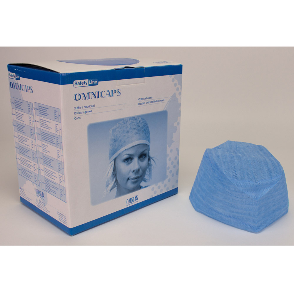 OP-Haube Omnicap azuurblauw, 100 stuks