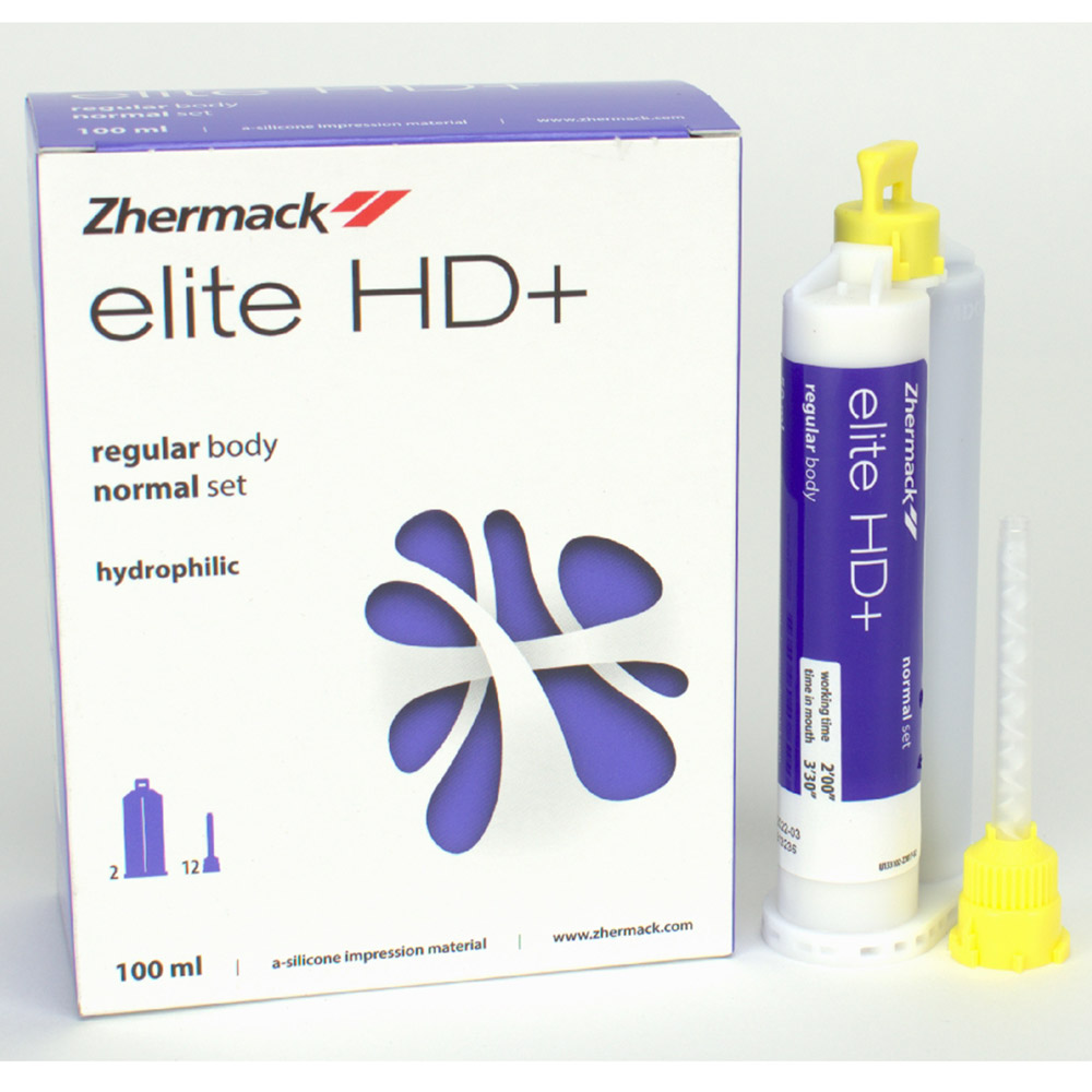 Elite HD+ regular body normaal set 2 x 50 ml Patroon, 12 Mixing Tips