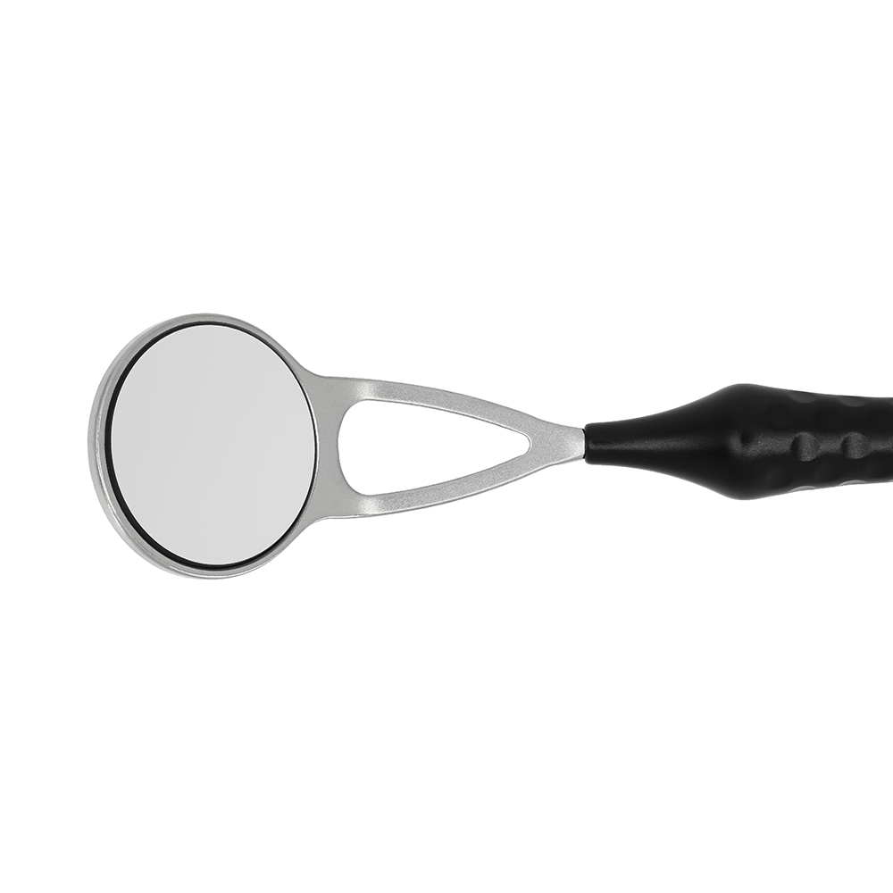 Mondspiegel MEGAretract Rhodium 5 vlak RVS, 6 stuks