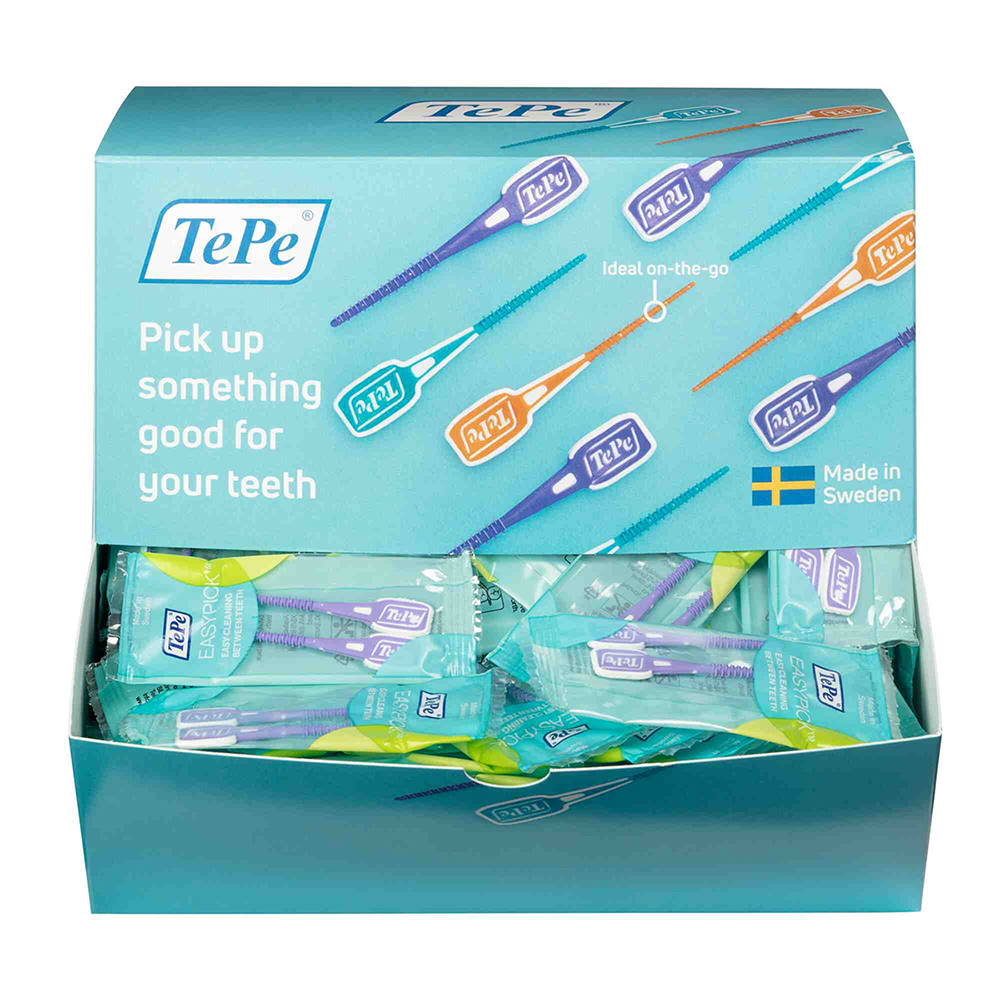 Tepe EasyPick XL paars, 200 x 2 stuks dispenser