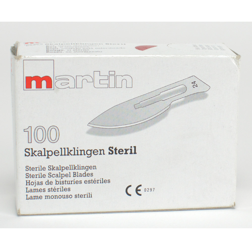 Steriele scalpelmesjes figuur 24, 100 stuks