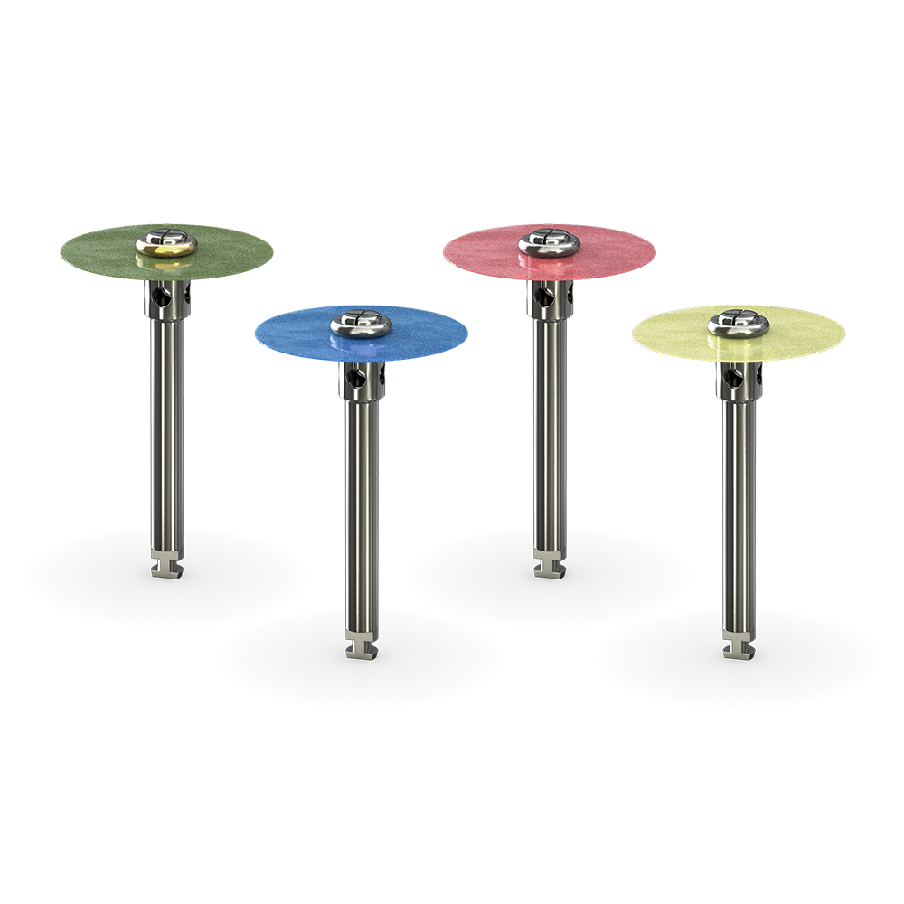 Jiffy Spin Disk 10 mm, Starterkit 2x Mandrel, 50x Extra-grove schijven, 50x Grove schijven, 50x Middelmatige schijven, 50x Fijne schijven