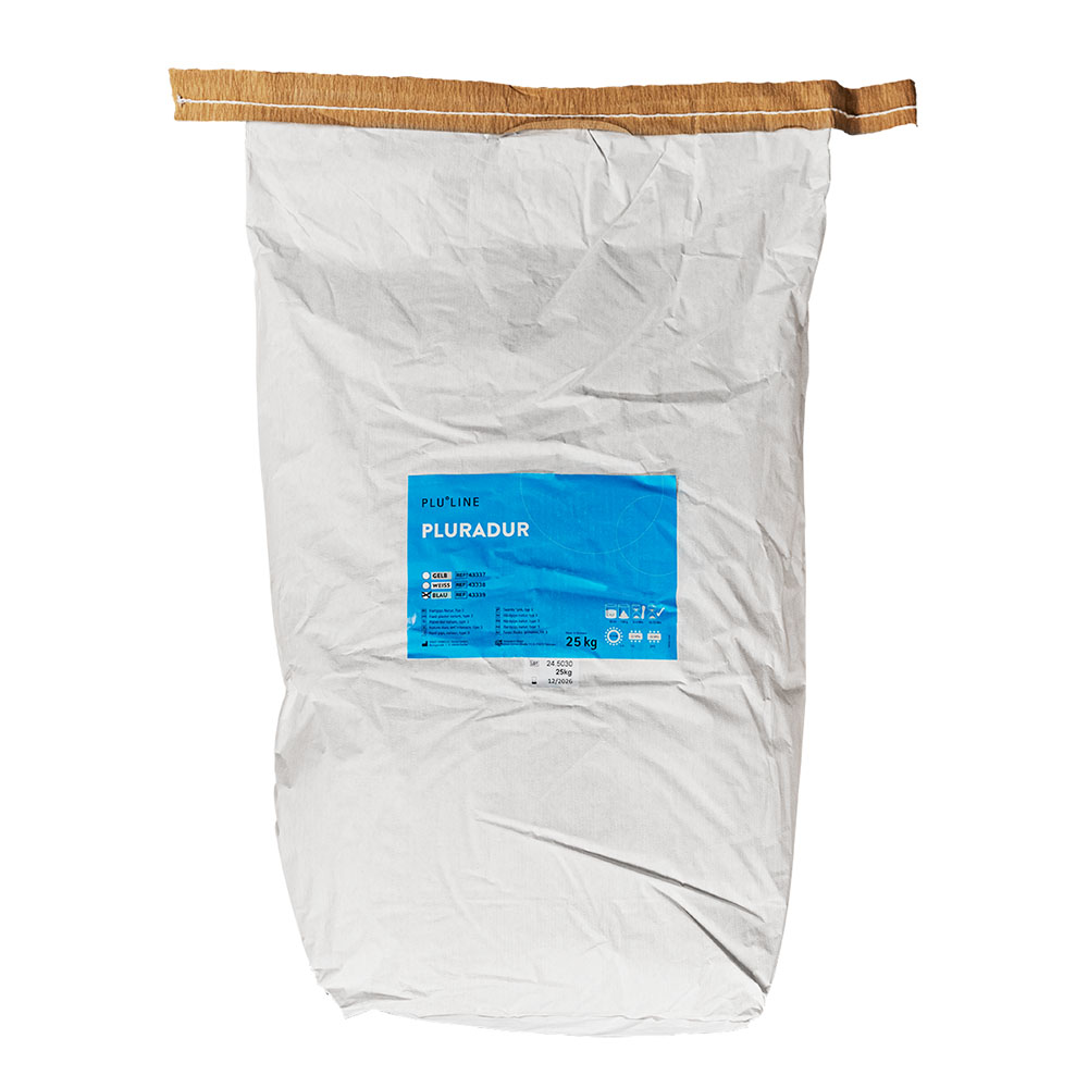 Pluradur Hartgips blauw, 25 kg zak