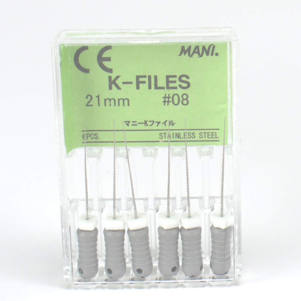 Mani K-vijlen 21 mm, maat 08, 6 stuks