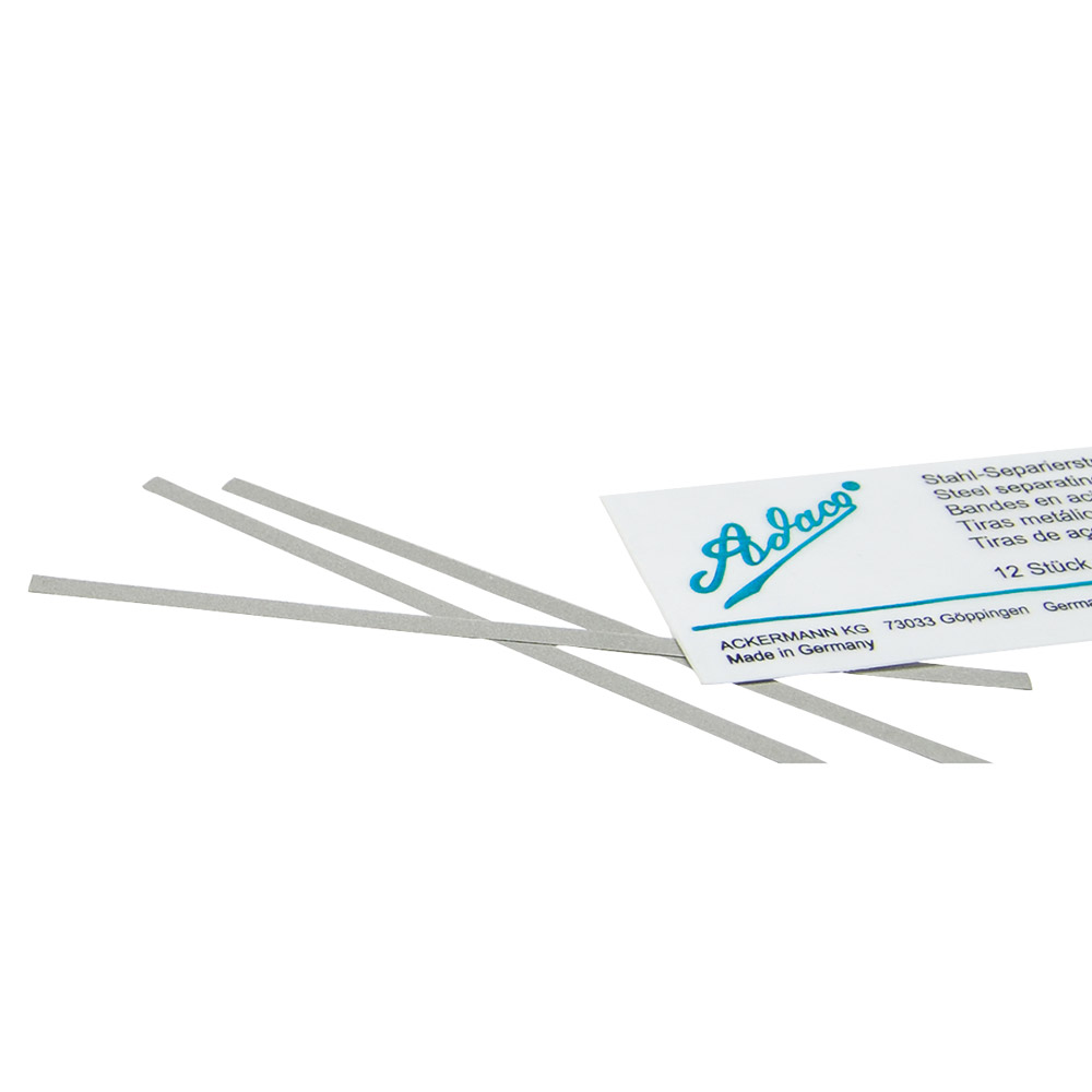 Adaco stalen separatiestrip enkelzijdig 3 mm, 12 stuks