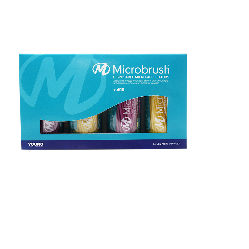 Microbrush Tubes fine pink/yellow, 400 stuks