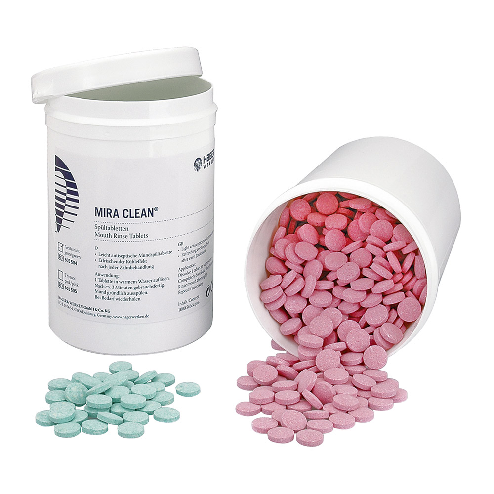 Mira-Clean spoeltabletten roze, 1000 stuks