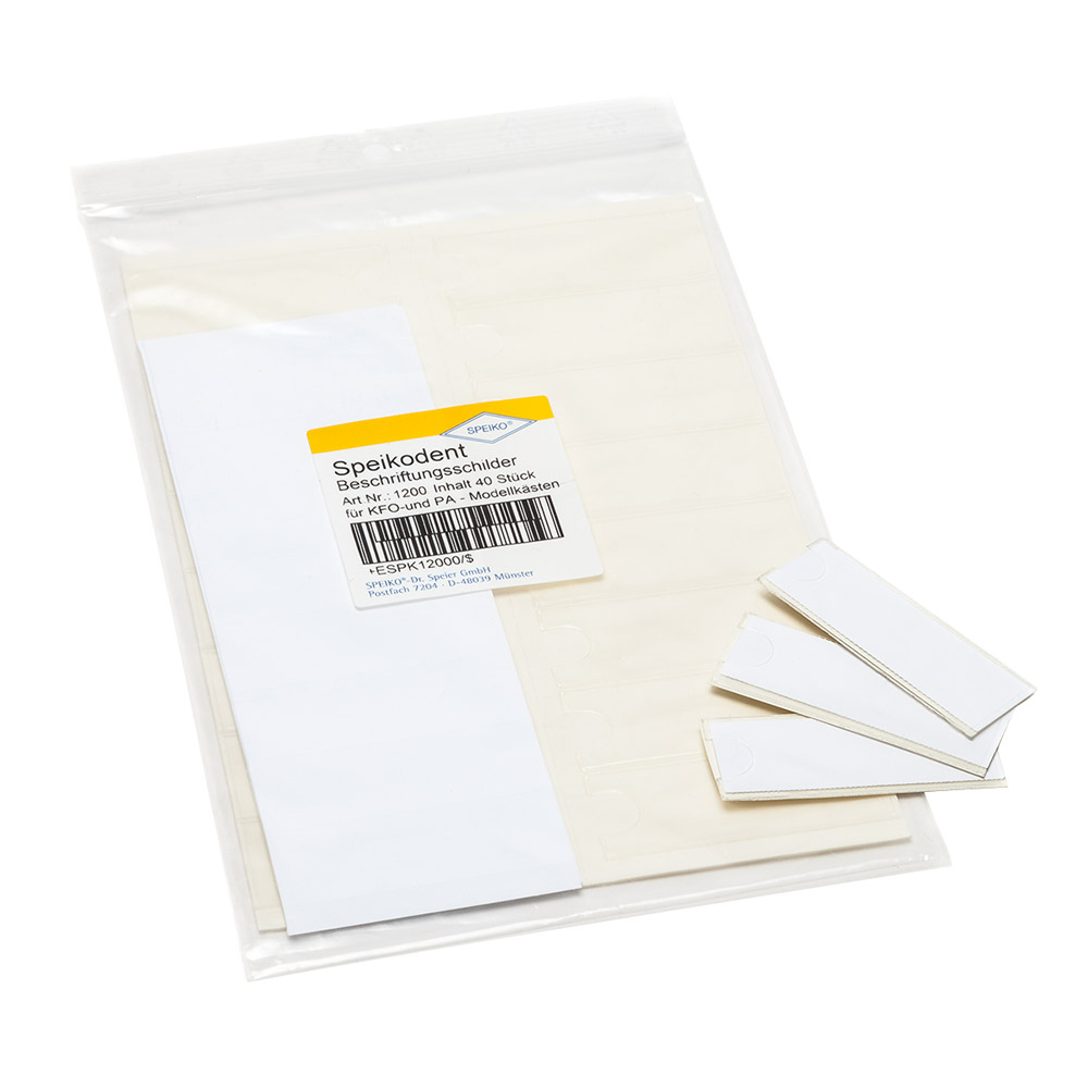 Beschriftungsschilder compleet, 40 stuks