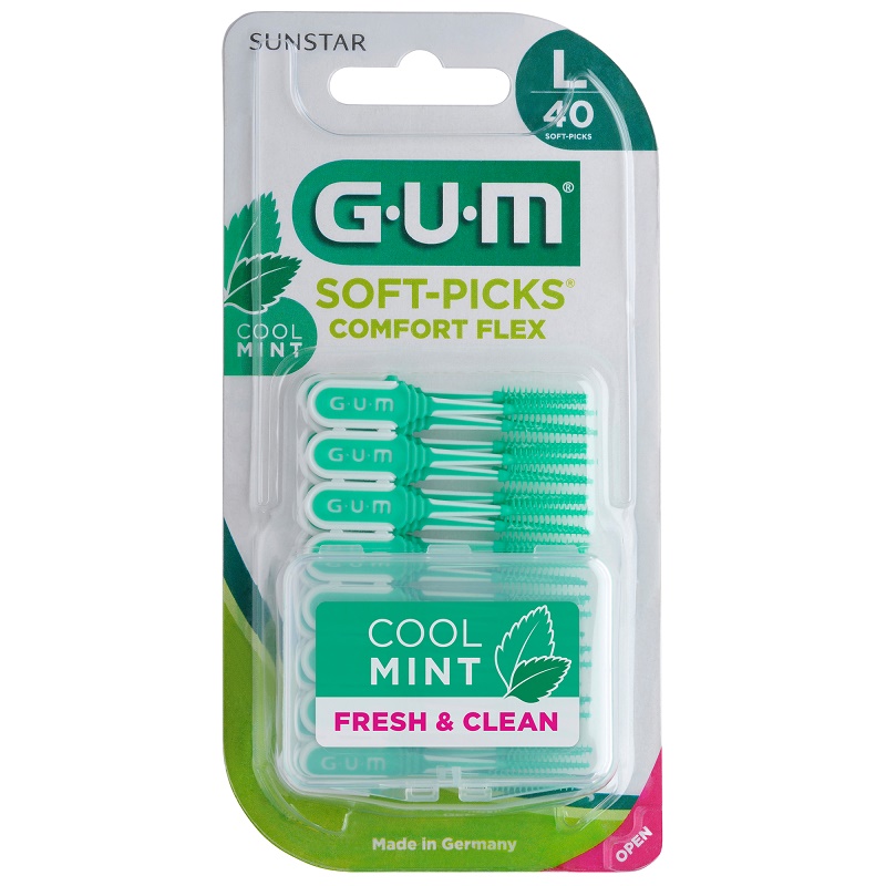GUM Soft-Picks MINTY large, 40 stuks