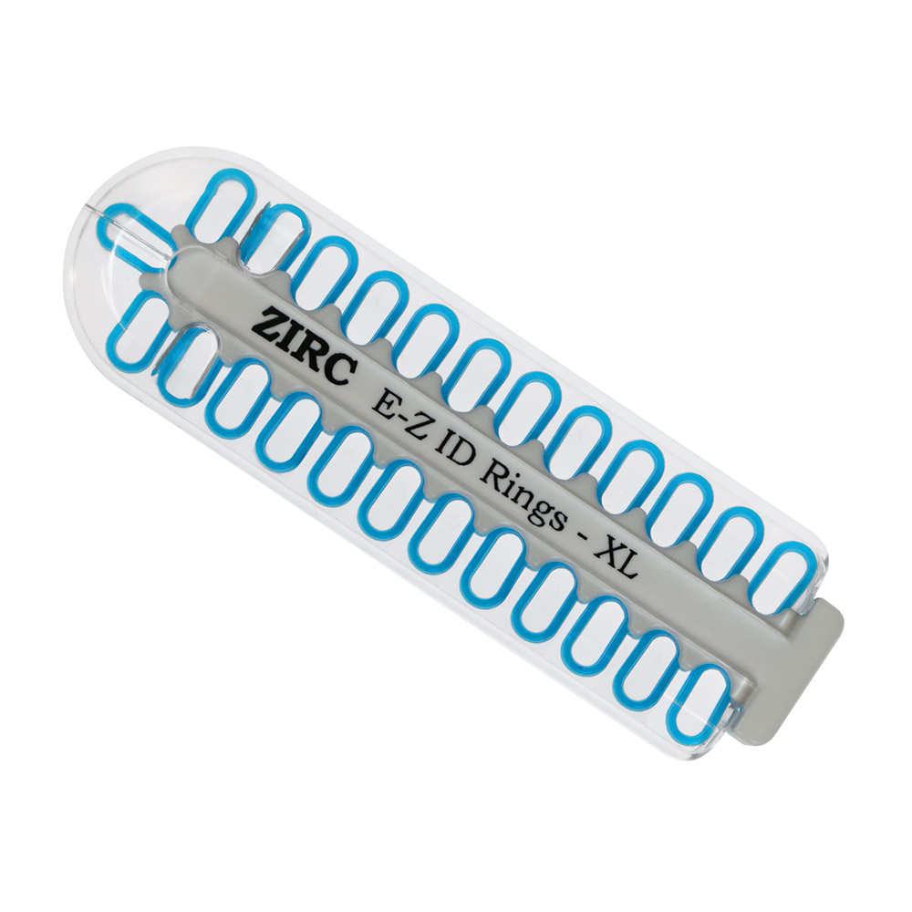 EZ-ID markeerringen x-groot neonblauw, 25 stuks