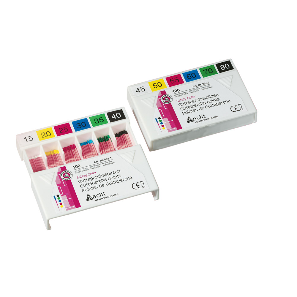 Guttaperchaspitsen Safety Color maat 30, 100 stuks