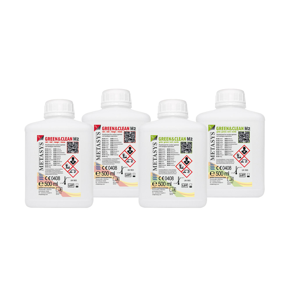 Green&clean M2, 4 x 500 ml Zak Navulverpakking