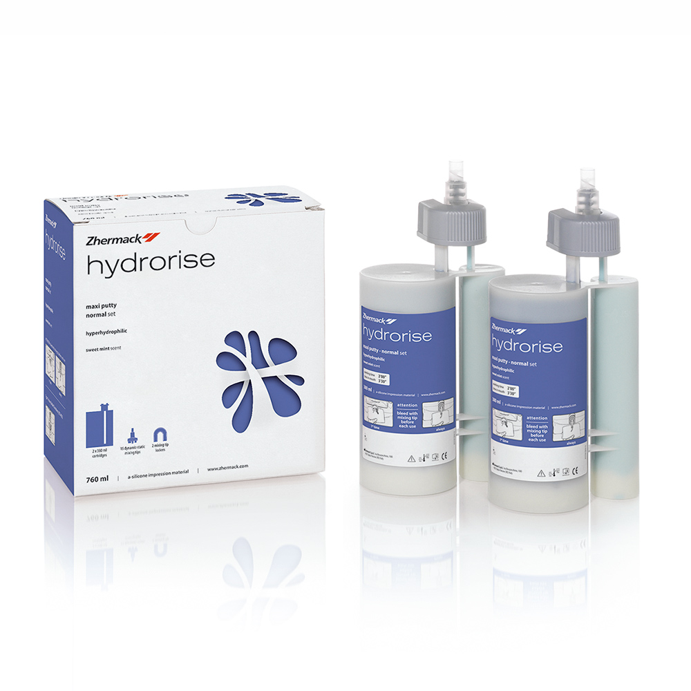 Hydrorise Maxi Putty Normal Set, 2 x 380 ml cartridge + 15 Dynamic mixers / 2 lockingtips