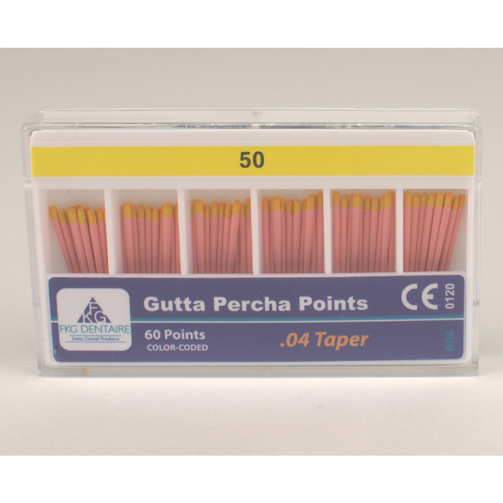 FKG guttaperchapunten 04.050, 60 stuks