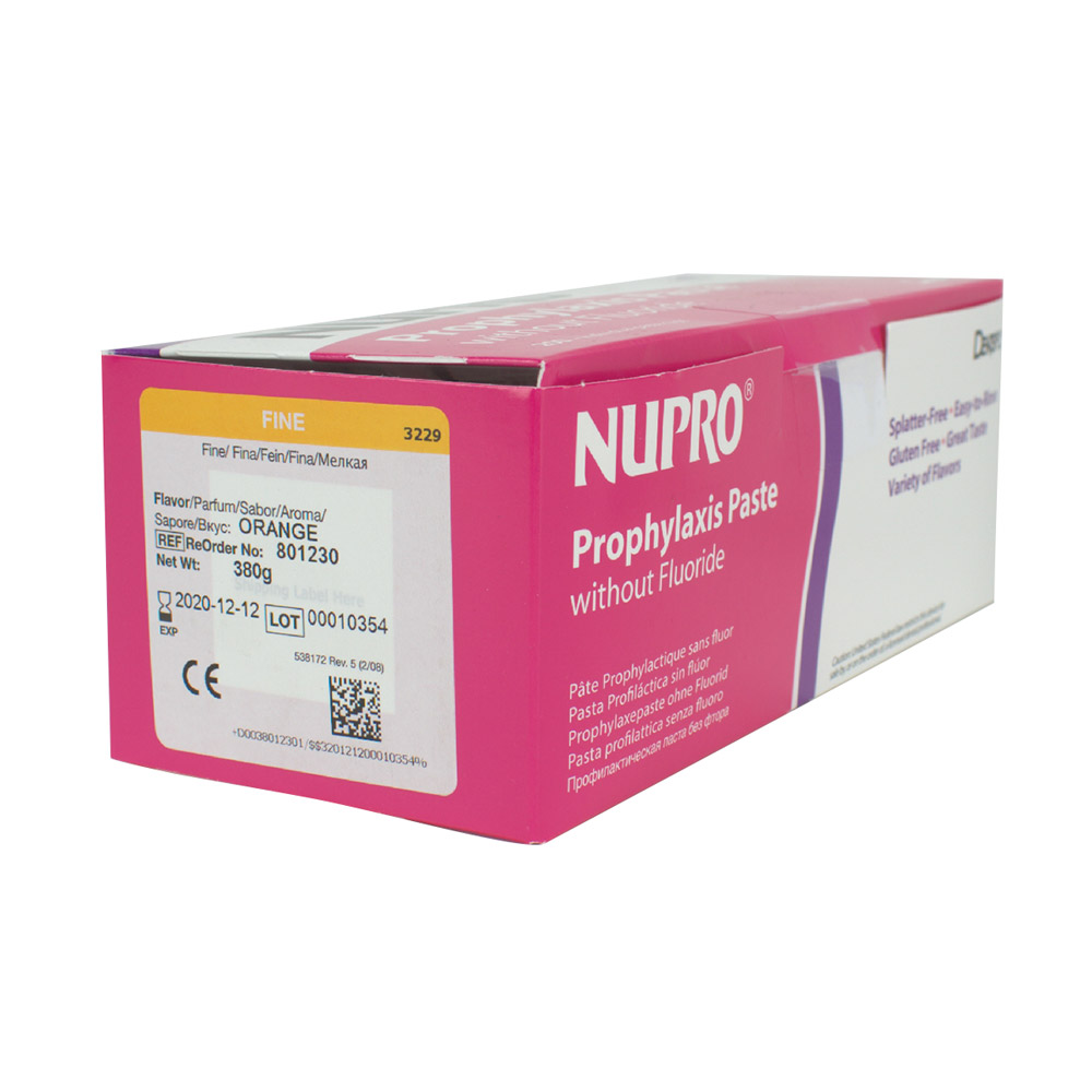 Nupro oranje fijn zonder fluoride, 200 x 2 g Cups