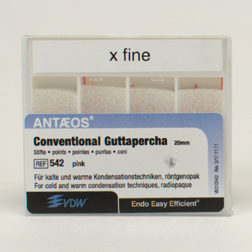 Guttapercha-pennen 542 xfrosa, set