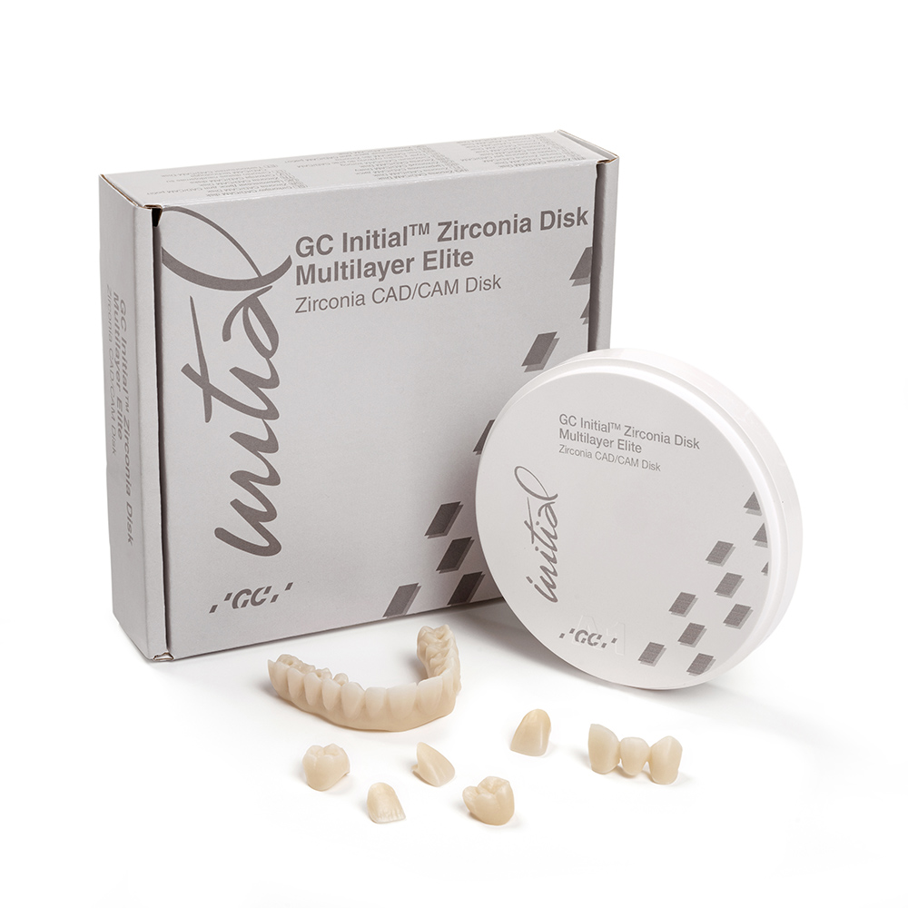 Initial Zirconia Disk Multilayer Elite 98,5 mm A3,5 14 mm, stuk