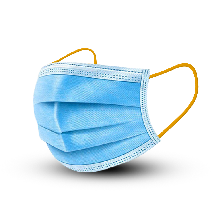 HMK oranje elastische mondkapjes, 50 stuks